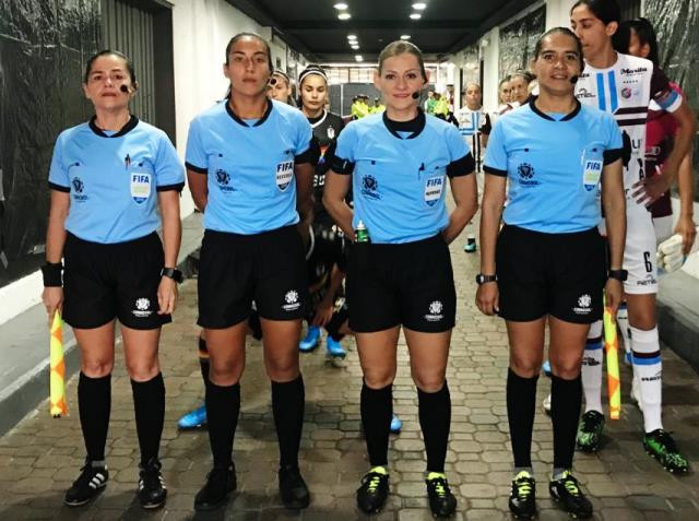 Terna arbitral paraguaya en la Libertadores Femenina