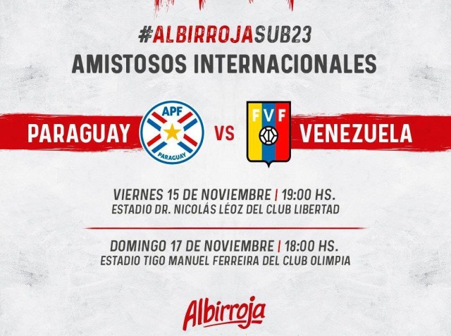 Árbitros confirmados para los amistosos de la Sub 23