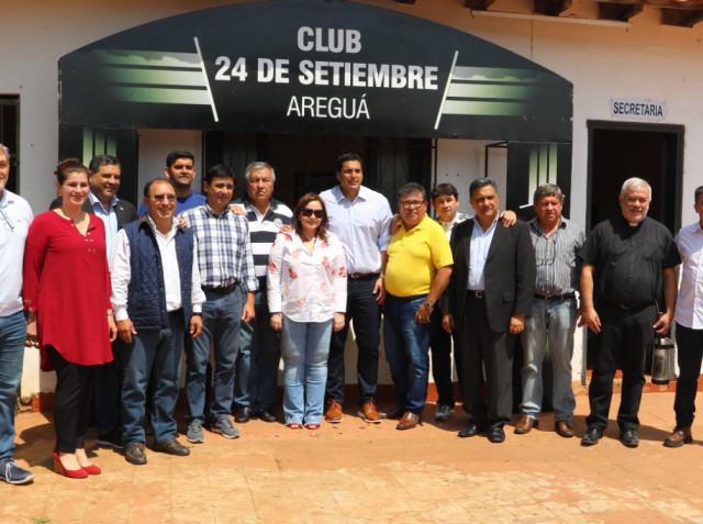 Visita al Club 24 de Setiembre de Areguá y la nueva sede de la UFI