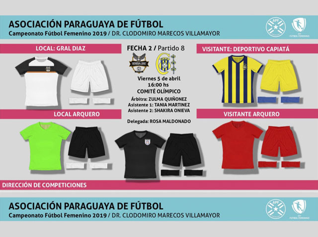 Definidos los colores de la fecha 2 en Femenino