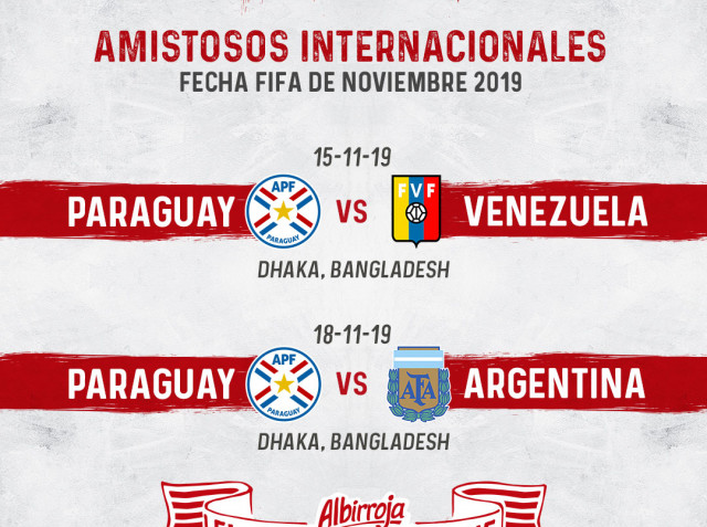 Paraguay enfrentará a Venezuela y Argentina en Fecha FIFA de noviembre